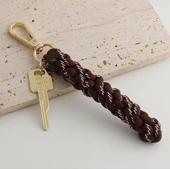 Nwt Braided Keychain Bag Charm Accessory - Picture 3 of 3